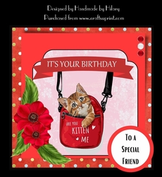 Cute Kitten Birthday Card