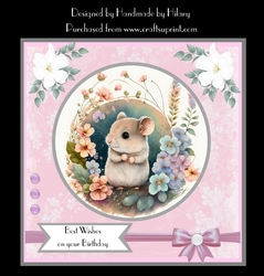 7 Inch Square Card Mini Kit - Cute Little Fieldmouse 1