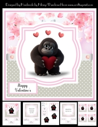 7 Inch Square Card Mini Kit - Gorilla Love