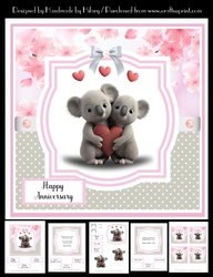 7 Inch Square Card Mini Kit - Koala Love