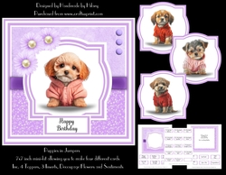 Puppies in Jumpers (4 card mini-kit)