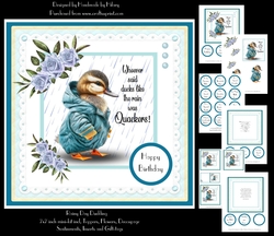 Rainy Day Duckling - 7x7 Inch Square Card Mini Kit