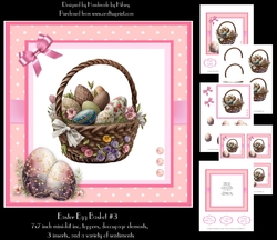 Easter Egg Basket #3 - 7x7 Inch Square Card Mini-kit
