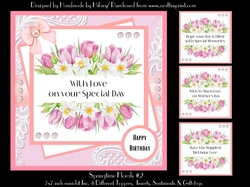 Springtime Florals #2 - 7x7 Square Card Mini-Kit