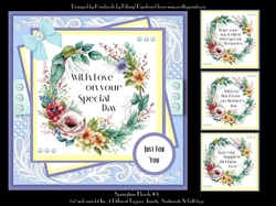Springtime Florals #3 - 7x7 Square Card Mini-Kit