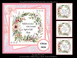Springtime Florals #4 - 7x7 Square Card Mini-Kit