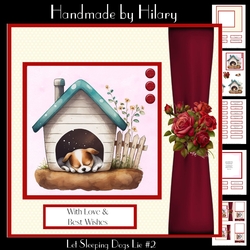 Let Sleeping Dogs Lie #2 (7x7 inch square card) 