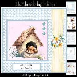 Let Sleeping Dogs Lie #4 (7x7 inch square card) 