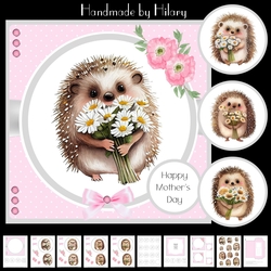 Sending you Flowers - Makes 4 Cards (7x7 Inch square card kit)