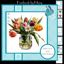 An Arrangement of Tulips (7x7 inch square card kit)