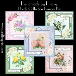 Florals Collection Bumper Kit - Makes 5 Cards (7x7 inch square card kits)