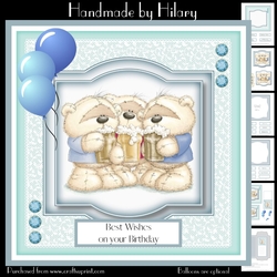 Having a Beary Good Time (7x7 inch square card kit)