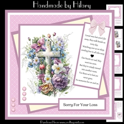 Floral Cross (7x7 inch square card kit)