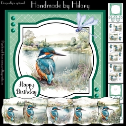 Kingfisher Lake - Includes 6 Toppers (7x7 inch square card kit)