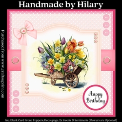 Floral Cart (7x7 inch square card kit)