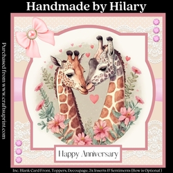 For the Love of Giraffes #2 - REQUESTED - (7x7 inch square card kit)
