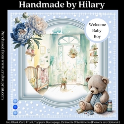 Baby Boy Nursery #1 (7x7 inch square card kit)