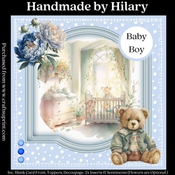 Baby Boy Nursery #2 (7x7 inch square card kit)