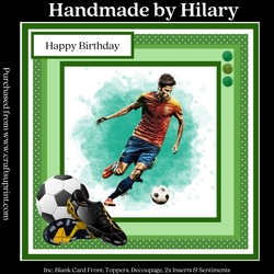 The Footballer (7x7 inch square card kit)