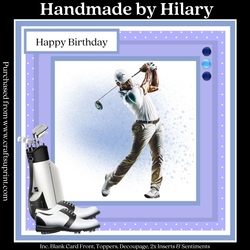 The Golfer (7x7 inch square card kit)