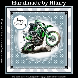 The Motocross Rider (7x7 inch square card kit)