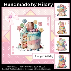 Birthday Cakes #1 (inc. 5 Toppers)