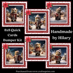 Have a Beary Merry Christmas 8x8 Inch Quick Cards Bumper Kit