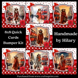 Christmas Shopping in London 8x8 Inch Quick Cards Bumper Kit