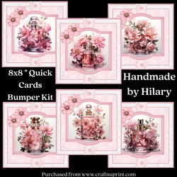 Pink Perfume 8x8 Quick Card Bumper Kit