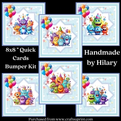 A Monstrous Birthday 8x8 Quick Card Bumper Kit