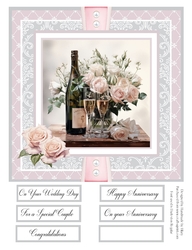 Champagne and Roses 8x8 Quick Card #1