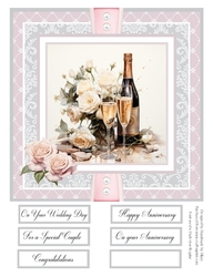 Champagne and Roses 8x8 Quick Card #3