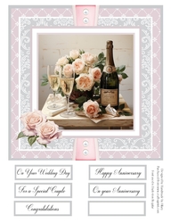 Champagne and Roses 8x8 Quick Card #5
