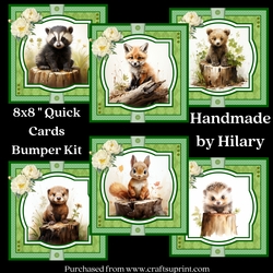 Woodland Critters 8x8 Quick Cards Bumper Kit