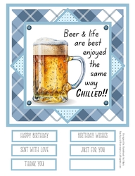 Chill out with a Beer #1 8x8 Quick Card