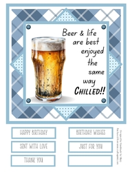 Chill out with a Beer #3 8x8 Quick Card