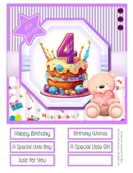 A Special Birthday Cake #4 8x8 Quick Card