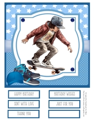 Skateboard Kid#1 8x8 Quick Card