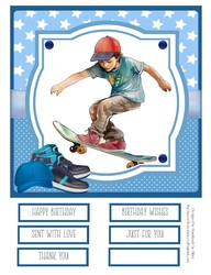 Skateboard Kid #2 8x8 Quick Card