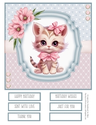 Cute Baby Kitty #1 8x8 Quick Card