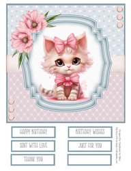 Cute Baby Kitty #2 8x8 Quick Card