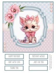 Cute Baby Kitty #3 8x8 Quick Card