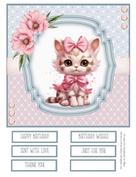 Cute Baby Kitty #4 8x8 Quick Card