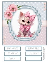 Cute Baby Kitty #5 8x8 Quick Card