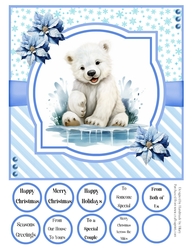 Splish Splash Polar Bear 8x8 Quick Card #5