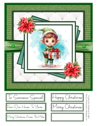 Christmas Elf 8x8 Quick Card #5