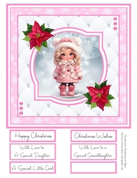 A Little Christmas Girl 8x8 Quick Card #4