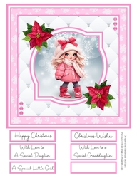 A Little Christmas Girl 8x8 Quick Card #6