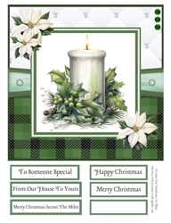A Christmas Medley - Green #2 8x8 Quick Card Design 6