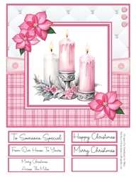 A Christmas Medley - Pink #1 8x8 Quick Card Design 1
